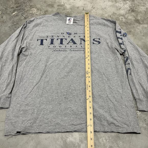 Vintage Tennessee Titans Size L Adult Logo Athletic Long Sleeve Spellout Mens - Picture 4 of 6